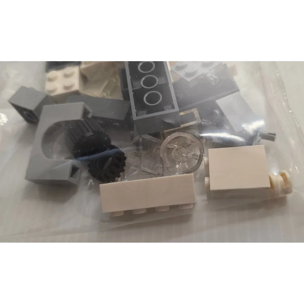 LEGO Creator Sealed Internal Parts Bag Gray White Tires Printed 2012 2.2 oz‎